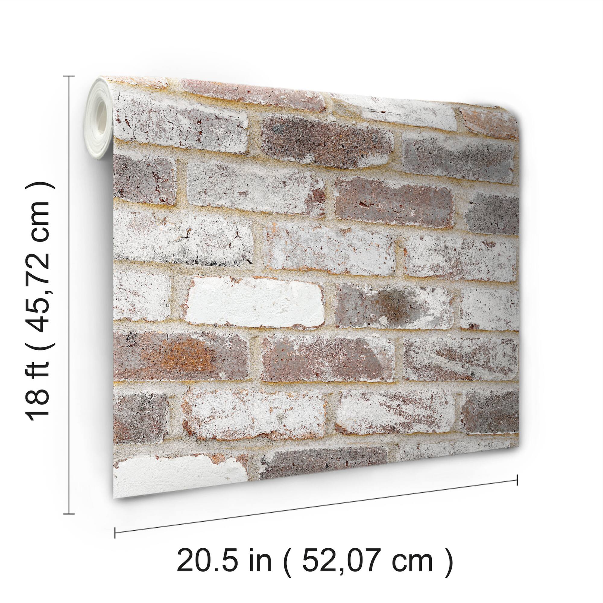 RoomMates Reclaimed Brick Peel & Stick Wallpaper